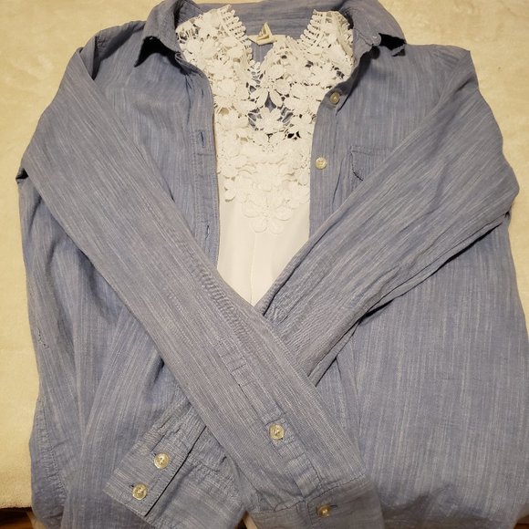 4/$20 Jean-Looking Button Down - Picture 2 of 2